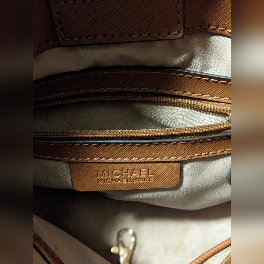 Michael kors gold & brown purse With Wallet - Picture 8 of 14